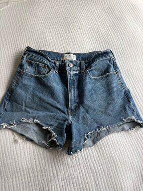 Abercrombie & Fitch Light Blue Distressed Denim Cutoff Shorts